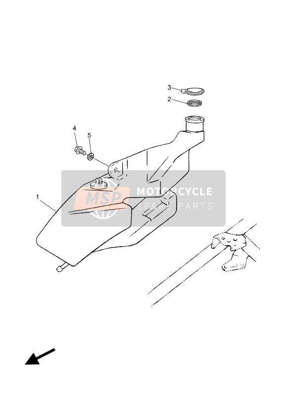 Yamaha CS50M JOG R MOFA 2012 Serbatoio dell'olio per un 2012 Yamaha CS50M JOG R MOFA